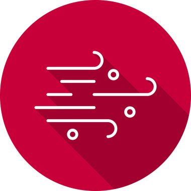 Rüzgarlı hava durumu simgesi, vektör illüstrasyonu