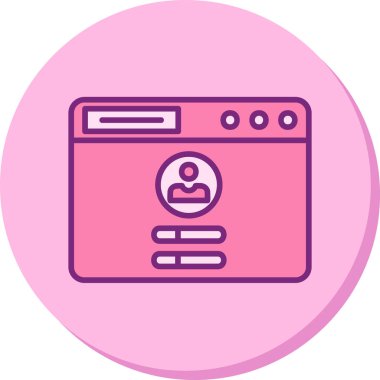 Günlük Kaydı Web simgesi, vektör illüstrasyonu