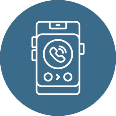 telefon arama simgesi, vektör illüstrasyonu basit tasarım