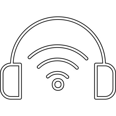 Çevrimiçi Podcast ikon vektör çizimi