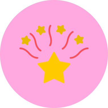 Bir yıldız simgesinin vektör illüstrasyonu 