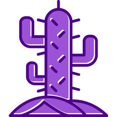 Kaktüs. Web simgesi basit illüstrasyon 