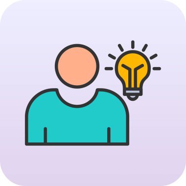 Fikir simgesinin vektör illüstrasyonu 