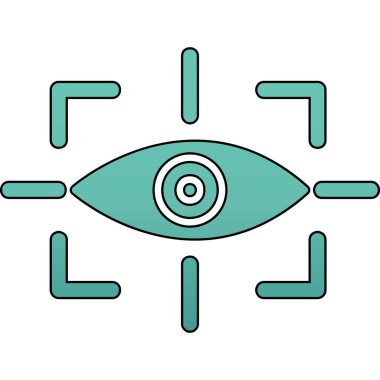 vizyon web simgesi, vektör illüstrasyonu 