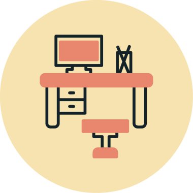 işyeri web simgesi vektör illüstrasyonu