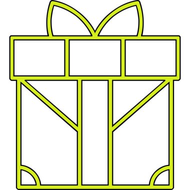 gift box with bow, vector illustration