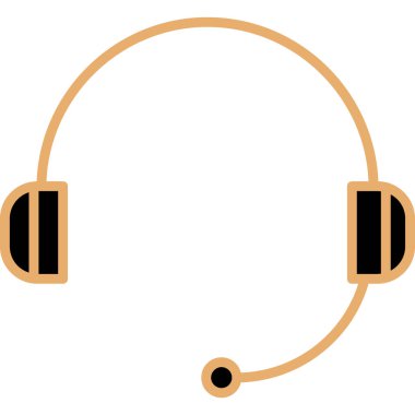 Kulaklık. Web simgesi basit illüstrasyon