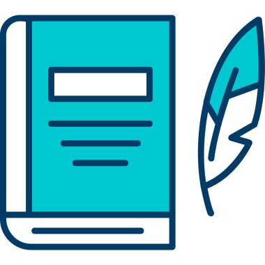 Edebiyat. Web simgesi basit illüstrasyon 