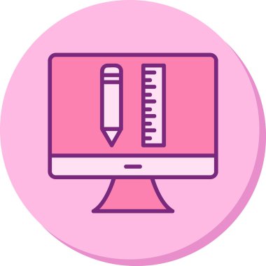 Web tasarım simgesi, vektör illüstrasyonu basit tasarım