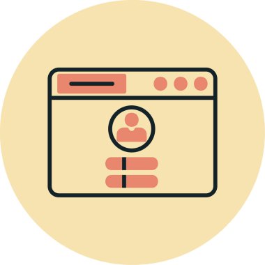 Günlük Kaydı Web simgesi, vektör illüstrasyonu