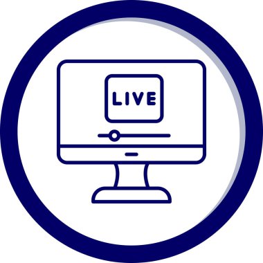 Yaşa. Web simgesi basit bir illüstrasyon. Ben...