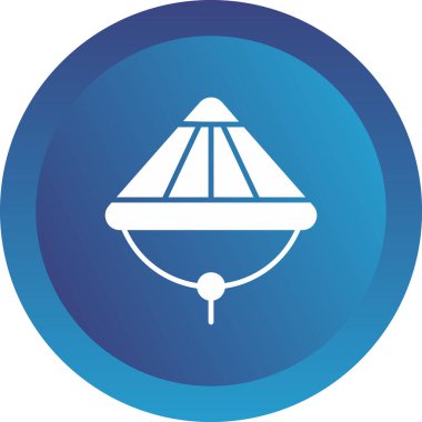 Bambu şapka simgesi, basit vektör çizimi  