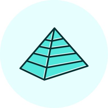 Piramit ağ simgesi vektör illüstrasyonu