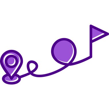 Hedef konsept, konum pin vektörü simgesi