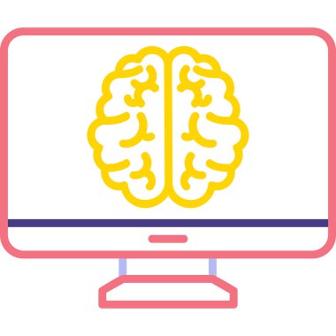 bilgisayar ekranı simgesi, vektör illüstrasyonu basit tasarım