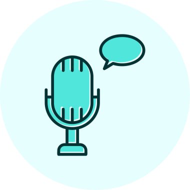vector illustration of Voice message icon                        