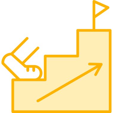 Adımlar web simgesinin vektör illüstrasyonu