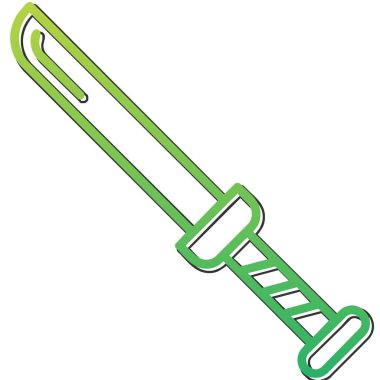 Bir kılıç simgesinin vektör illüstrasyonu 