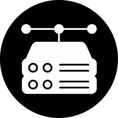 bilgisayar sunucu simgesi, vektör illüstrasyonu basit tasarım