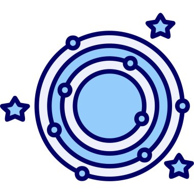 Galaxy web simgesinin vektör illüstrasyonu 