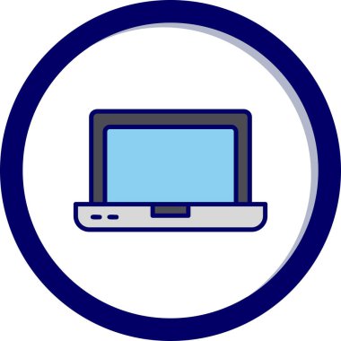 dizüstü bilgisayar simgesi, vektör illüstrasyonu basit tasarım