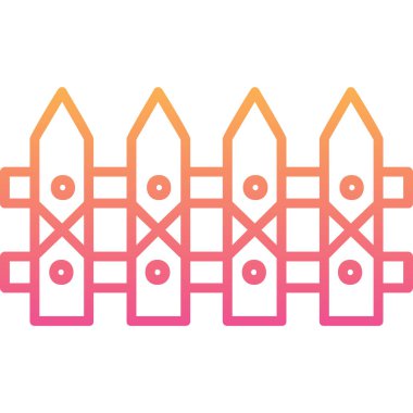 çit web simgesi, vektör çizim 