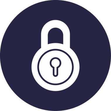 kilit düz simge vektör çizim