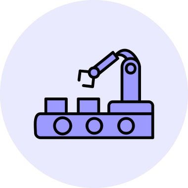 Otomasyon web simgesi, vektör illüstrasyonu