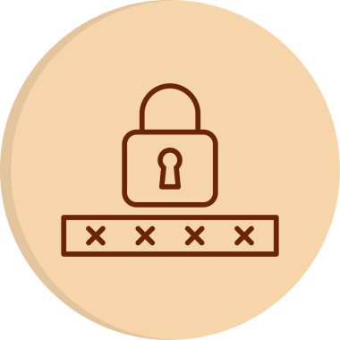 kilit düz simge vektör çizim