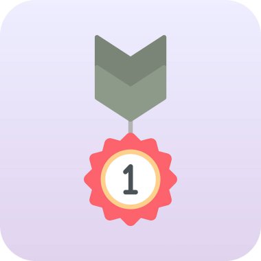 Rozet Web simgesi basit illüstrasyon 