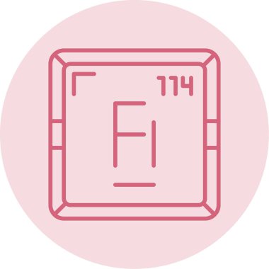 Flerovium web simgesi, vektör illüstrasyonu