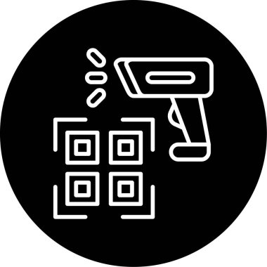 Barkod Tarayıcı modern simgesinin vektör çizimi                  