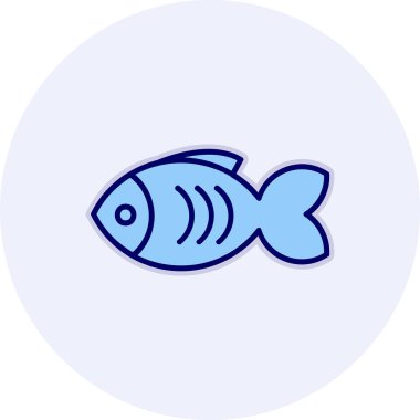 Balık. Web simgesi basit illüstrasyon 