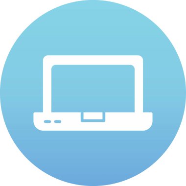 dizüstü bilgisayar simgesi, vektör illüstrasyonu basit tasarım