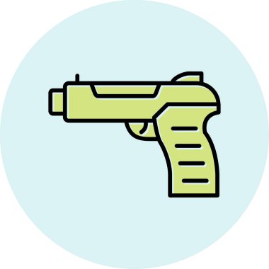 Silah. Web simgesi basit illüstrasyon 