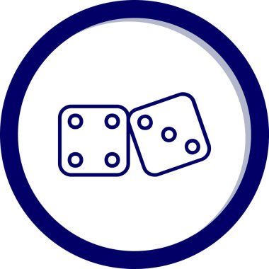 oyun zarları simgesi, vektör illüstrasyonu 