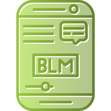 Akıllı telefon simgesinde BLM 'nin vektör modern illüstrasyonuName