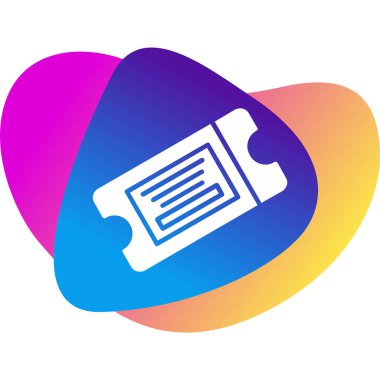 Bilet. Web simgesi basit illüstrasyon