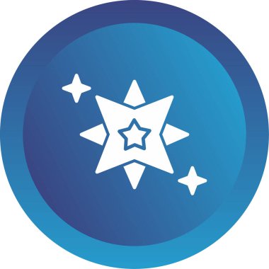 Bir yıldız simgesinin vektör illüstrasyonu 