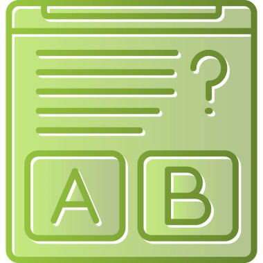 Quiz web simgesi vektör illüstrasyonu