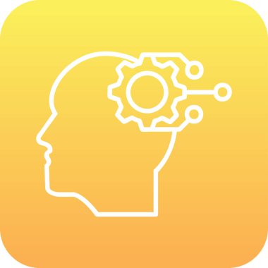 Düşünüyorum. Web simgesi basit illüstrasyon           