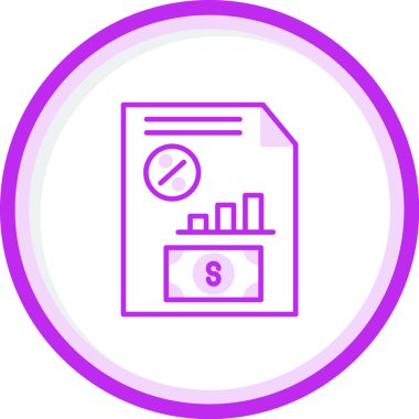 Eğilim biçimi izole edilmiş arka planda mali simge 