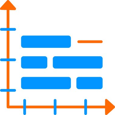 Gantt Grafik Ağ simgesi, vektör illüstrasyonu