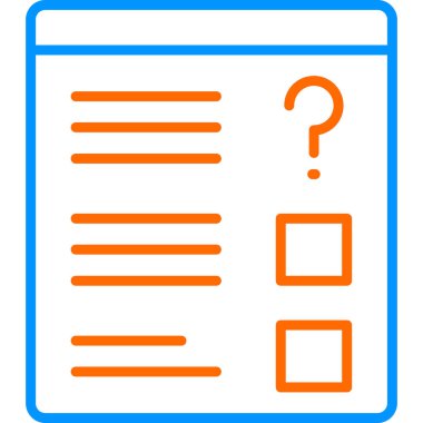 Quiz web simgesi vektör illüstrasyonu