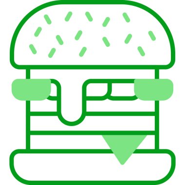 Hamburger. Web simgesi basit tasarım 