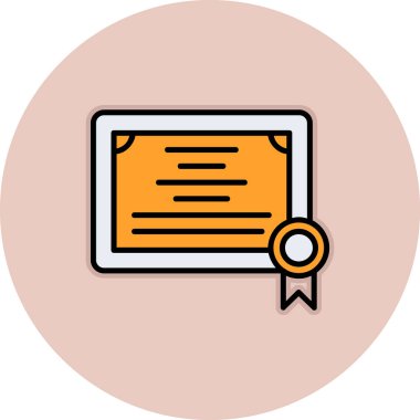 Sertifika. Web simgesi basit tasarım