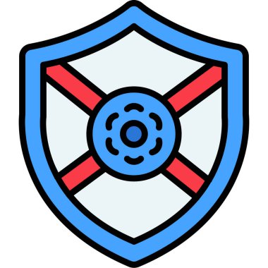 Ağ için koruma kalkanı vektör simgesi 