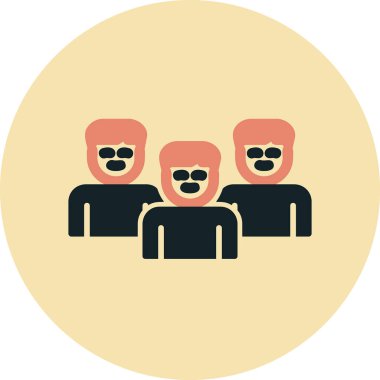 bir grup insan simgesi vektör illüstrasyon tasarımı 