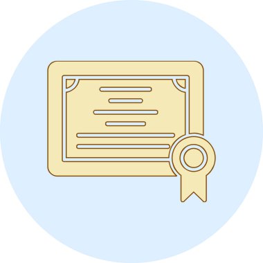 Sertifika. Web simgesi basit tasarım