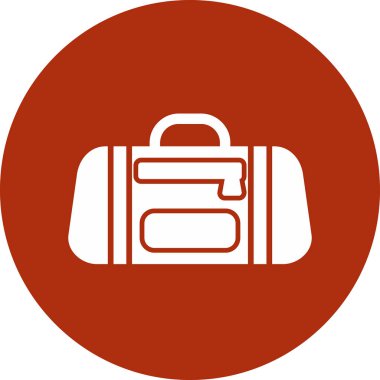 Spor çantası simgesi, vektör illüstrasyonu